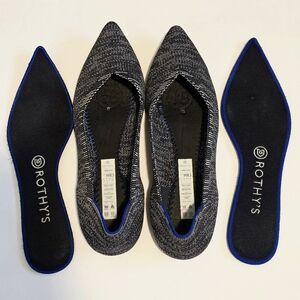 Rothy's Women's Black Gray Pointed Flats 8.5